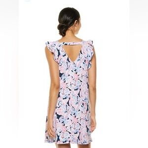 Lilly Pulitzer Dani Dress Sz Large Its For Shore High Tide Navy